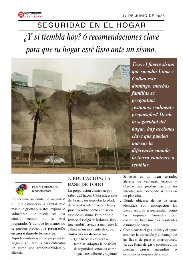 Portada del artículo: ¿Y si tiembla hoy? 6 recomendaciones para preparar tu hogar